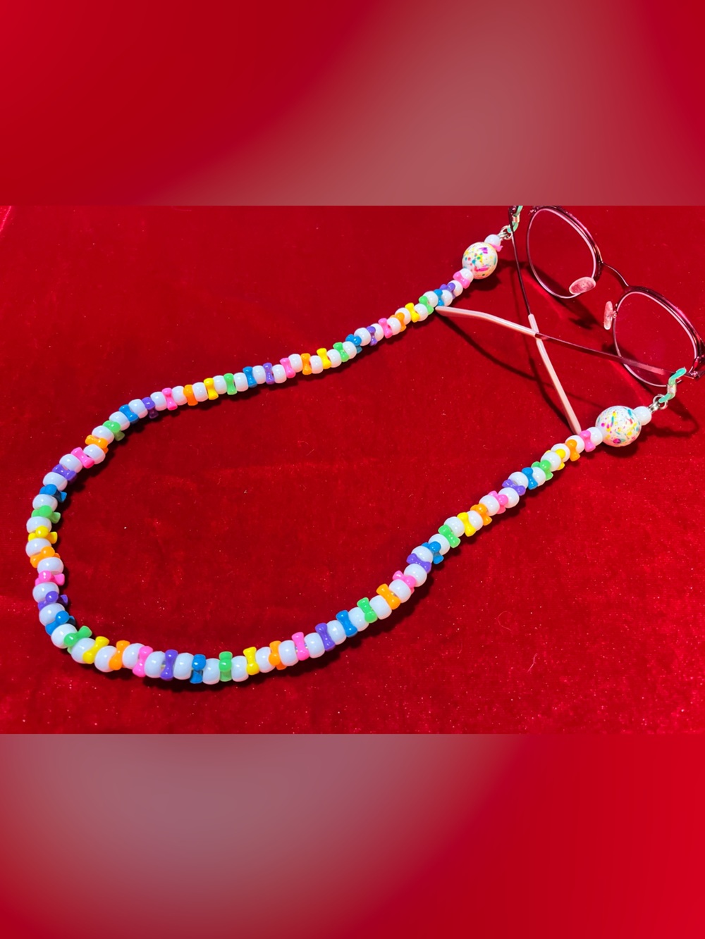 Rainbow Jawbreaker Glasses Chain 🌈